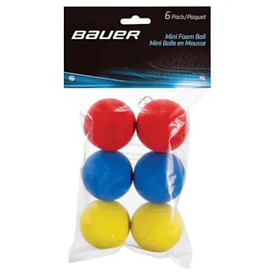 BAUER MINI FOAM BALL - 6 PACK AST