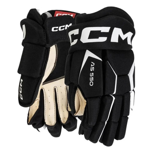 CCM TACKS HG550 GLOVES - Junior 12" Black/White
